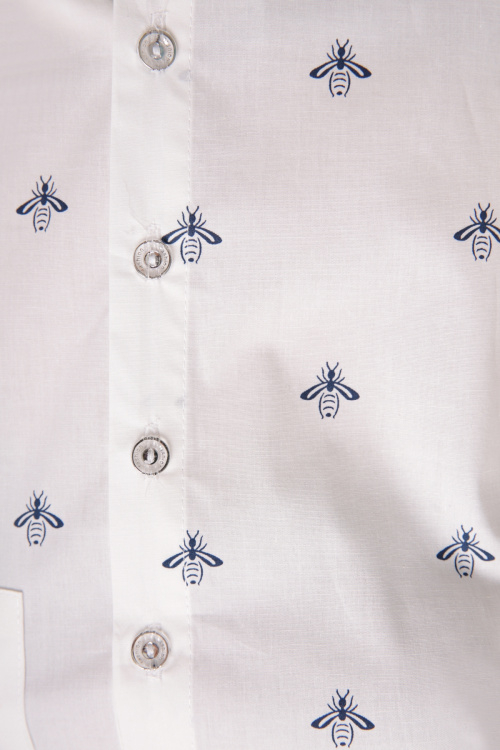 Рубашка 1766 белые пчелки - фото 3